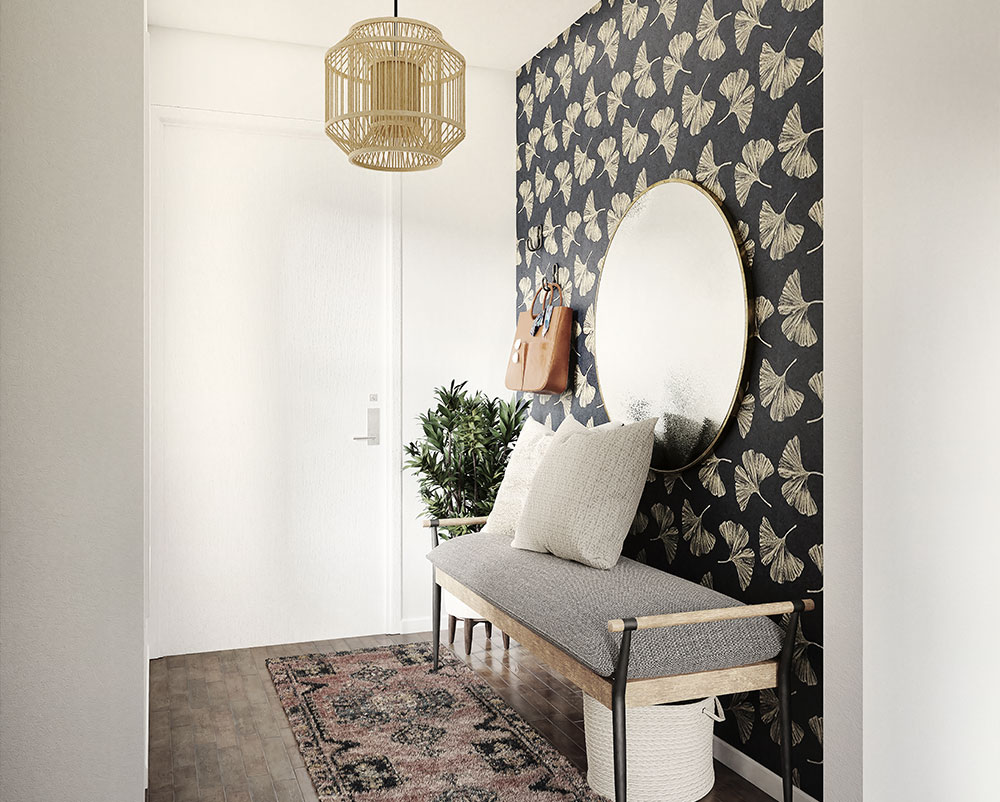 Eingangsbereich mit Tapezierter Wand Eingangsbereich mit Tapezierter Wand