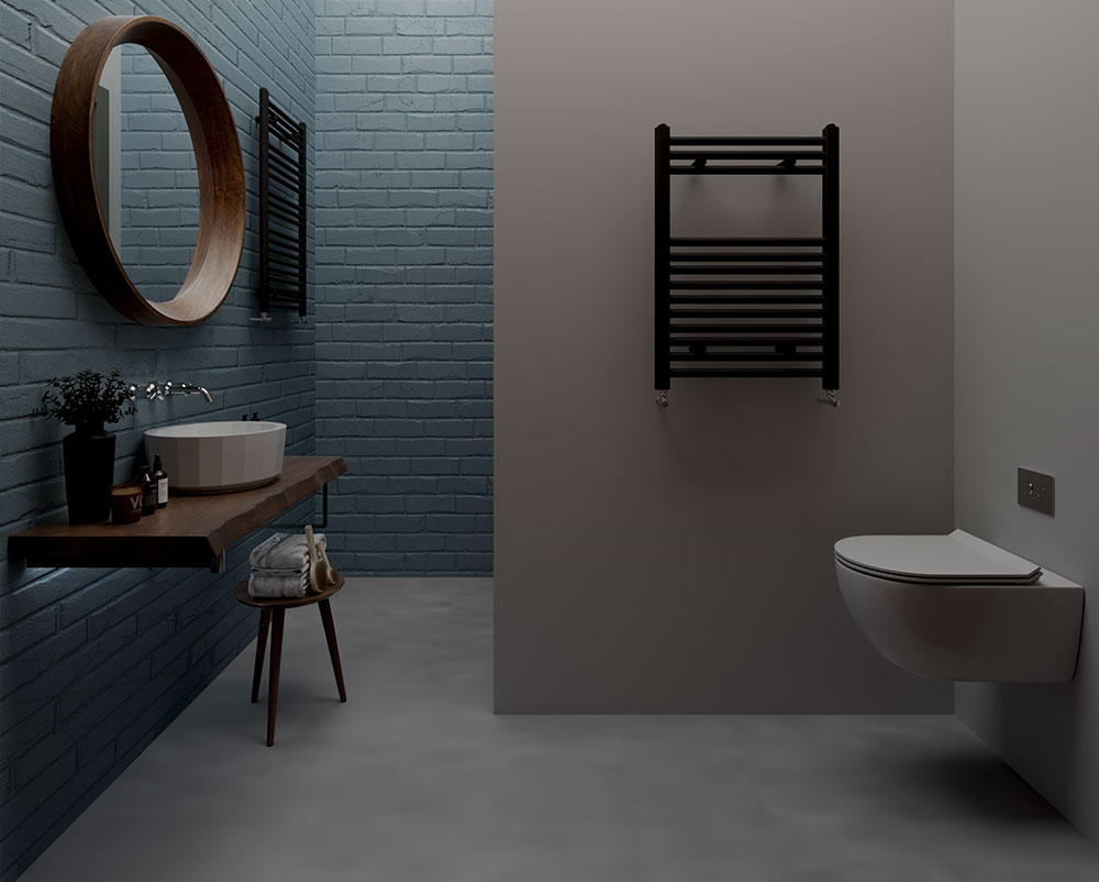 Badezimmer mit Epoxidharz-Boden