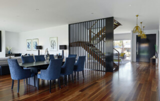 Innendesign Referenzbild mit offenem Esszimmer und Wohnzimmer